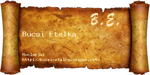Bucsi Etelka névjegykártya