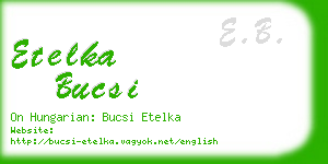 etelka bucsi business card